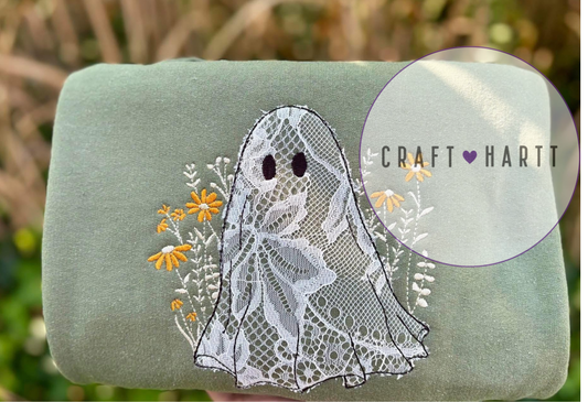 Lace Floral Ghost Sweatshirt